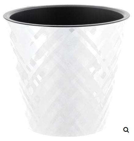 Горшок для цветов InGreen Manhattan D230мм, 5 л c дренажной вставкой, белоснежный жасмин